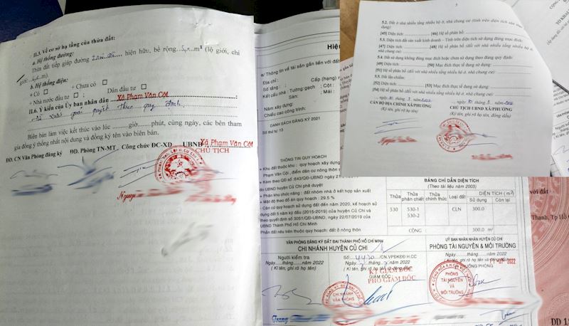Hồ sơ chuyển thổ cư đất Củ Chi